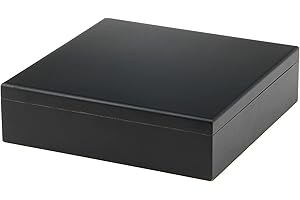 BigSmoke Zigarren Humidor mit Holzdeckel und Zedernholz Furnier, Befeuchter, Hygrometer und Trennwand - Schöne Zigarrenkiste für Einsteiger und Zigarrenliebhaber - Für 30 Zigarren - Schwarz