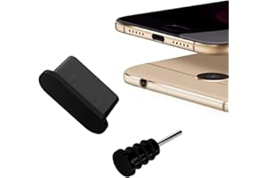 MOELECTRONIX USB 3.1 Typ C Staubschutz für Samsung Galaxy S24 S23 S23+ Ultra S22 S22+ S22 S21 FE S21+ 5G S20 Plus A55 A35 A15 A05 A54 A34 A14 A53 A23 A13 Note Kopfhörer Schutz Kappe Staub Stöpsel Type Schwarz