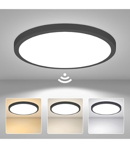 Plafoniera LED Con Sensore Di Movimento Radar IP65 - 30W 4500lm, Impermeabile, Per Bagno, Garage, Corridoio