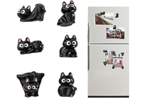 THQAE 6pcs Aimants Frigo 3D chat,Magnets Puissants et Décoratifs pour Réfrigérateur,Tableau Magnétique et Bureau,Petits Aimants pour Photos et Notes,Aimant décoration de la Maison