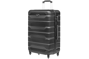 OCHNIK | Valise Grande | 76 x 49 x 29 cm | Valise Rigide | Valise de Voyage avec 4 roulettes | Durable | avec ABS | Verrouillage numérique, Noir, L, Valise à Coque