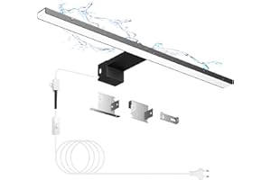 ‎HOMMIE Hommie LED Spiegelleuchte Bad mit Schalter Schwarz-50CM 12W 4000K Neutralweiß Aluminiumlegierung Spiegellampe Badezimmer Lampe 230V Schrankleuchte Schminklicht Spiegel Beleuchtung IP44 Wasserdicht