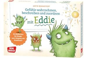 Gefühle wahrnehmen, beschreiben und zuordnen mit Eddie: 30 Bildkarten zum Umgang mit Emotionen. Gefühle wahrnehmen, erkennen und benennen. Ideal für ... und innere Balance. 30 Ideen auf Bildkarten)