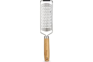 Culinare Naturals C70002 Rallador de Cocina Grueso, Bambú Sostenible/Acero Inoxidable, 30cm x 7cm, Rallador Manual de Queso y Verduras con Mango