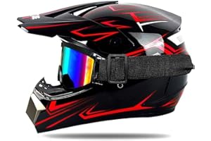 UIGJIOG Motocross Kids Children Helmet D.O.T Certification Youth Quad Crash DH Full Face Off Road Downhill Dirt Bike MX ATV Motorbike Helmet for Boy Girls