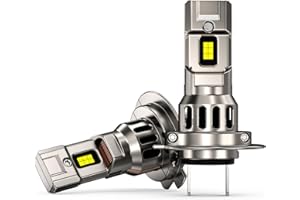 NOVSIGHT Ampoule H7 LED Voiture 16000LM 6500K Blanche Puissante 70W 400% Luminosité 1:1 Mini Design Lampes de Phares Remplacement pour Kit de Conversion Halogène Auto Moto