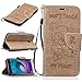 Produktbild Nancen Samsung Galaxy J3 2015 2016 / SM-J310F SM-J320F (5,0 Zoll) Hülle, [Bär - Don't Touch My Phone] Serie Weich Leder Handyhülle Tasche Wallet Flip Case Book Cover Etui, Niedlich Bär Muster Design Ledertasche Lederhülle Schutzhülle mit Standfunktion Brieftasche und Kartenfächer