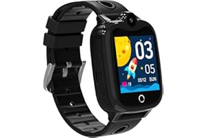 RUOPOEM Reloj Inteligente Niño 4G, Smartwatch Niños con Videollamada, Reloj GPS Niños Localizador y Llamadas SOS Chat SMS Juego Cámara Despertador Impermeable Modo Clase,Reloj con Tarjeta SIM Regalo Niña Niño
