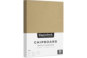S Superfine Printing Chipboard Cardboard Medium Weight Chipboard Sheets 25 Per Pack.