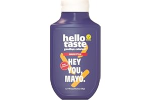 ‎HELLOTASTE hellotaste Mayo Style Sauce, Calorie-Reduced, No Added Sugar & Full Flavour, for Dishes, Barbecuing and Much More, Vegan, Aspartame-Free, Gluten-Free, Soya-Free, 1 x 300 ml