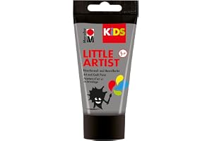 Marabu KiDS Little Artist 75 ml, silver, konstnärs- och pysselfärg för barn från 3 år, vattenbaserad barnfärg, tillverkad i T