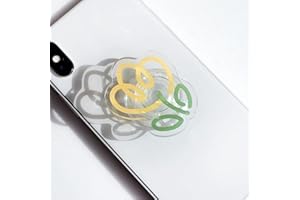 RYMAUP® Soporte de acrílico único para teléfono celular con flor de tulipán Soporte seguro expandible transparente para teléfono celular Soporte plegable para teléfono inteligente y tableta (amarillo)