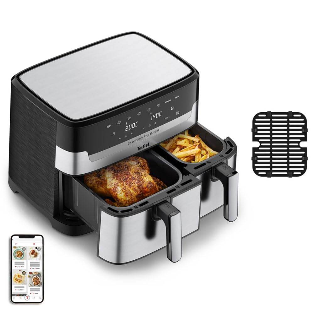 Tefal Dual Easy Fry & Grill EY905D Friteuse à Air Chaud