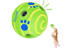 Dikeiuta Dog Toys 5.11" Ball for Dogs Interactive Dog Toys Noisy Dog Toy Interactive Dog ball for Boredom