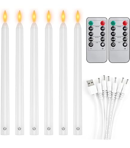 Sequpr Candele LED Senza Fiamma, Candele Da Tavolo, Funzionamento A Batteria Candele Led Lunghe Per Matrimonio Festa Natale Chiesa Ristorante Casa De 92960154