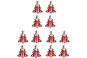 PINICECORE 12 Stück Weihnachtsbaum Besteckhalter Weihnachten Bestecktasche Weihnachten Tischdeko Bestecktasche Besteckbeutel Für Weihnachten Deko