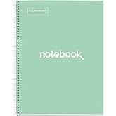 Miquelrius - Dotted A4 Notebook, 80 Sheets, Hardcover, Mint Green | Cardboard Cover, 90 g/m&sup2; Paper, Microperforated, Coloured