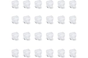 Greoer 24 Pack Small Plastic Hair Clips Pins Grips, Mini Hair Claw Clips Clamps, 1.1cm Small Hair Claw Clips Women Girls Hair Accessories (clear)