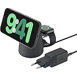 Belkin BoostCharge Pro Dock di ricarica wireless 2 in 1 con MagSafe 15 W, caricabatteria rapido per iPhone, stand compatibile