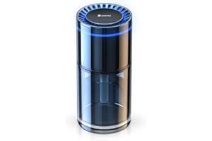 Desodorisant Voiture Ceeniu CF3, 135ml Parfum Naturel, Dure 4-8 Mois, Lumière Ambiante Silencieuse, Concentration Réglable, Auto On/Off, Batterie Intégrée, Car Air Freshener, musqué