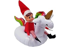 DECSEE Elf Inflatable Rubber Ring - UNICORN - Float Prop Accessories Props Ideas Joke Christmas Decoration