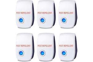 GREENHOUSE WAREHOUSE Lot de 6 répulsifs à ultrasons pour souris - Répulsif à rongeurs à brancher - Répulsif à souris - Répulsif à insectes à brancher - Répulsif à moustiques - Répulsif à ultrasons pour rats