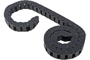 sourcing map R28 15mm x 20mm Schwarz Kunststoff Kabelschlepp Kette Draht Träger 1M Länge CNC