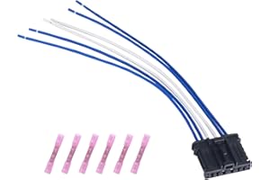 HISports Jeu de câbles pour feu arrière 6 broches 1606248780 compatible avec Peugeot 206 207 307 308,18 cm Faisceau de câbles