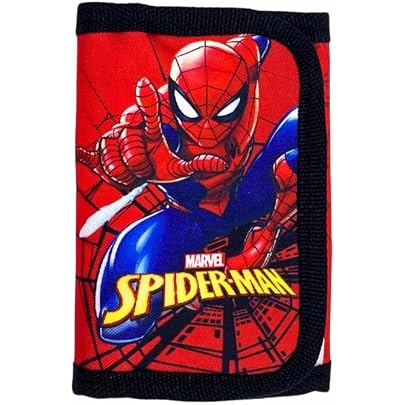 Monedero Spider-Man Tangled Webs - Azul, Poliéster, Compartimentos Con Cremallera, Para Niños