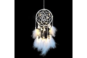 Byou - Sensor de sueños Hecho a Mano con Plumas, decoración Colgante para decoración de Dormitorio, Coche