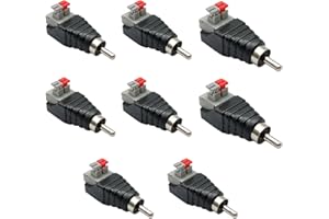 EUZUXU 8 adaptadores RCA, conector RCA, adaptador de terminal, conector RCA para altavoz, adaptador de cable RCA a altavoz