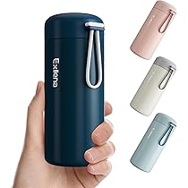 Bouteille Isotherme 200ml Acier Inoxydable - Garde Chaud/Froid 12h - Compacte Et Léger - Rose Pêche
