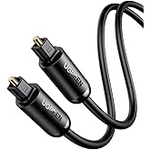 Ugreen Fiber Optic Audio Cable, 1 Meter, Black