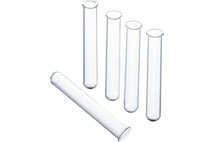 KING SCIENTIFIC Borosilicate Glass Test Tubes with Rim 75MM x 12MM (Pack 5)