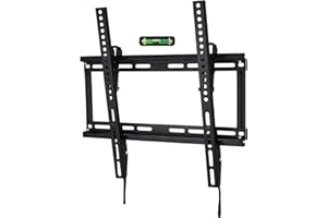 Polarduck TV Bracket VESA Wall Mount for Most 23-55 Inch OLED LED LCD Plasma Flat Curved TVs | Tilt and Swivel Slim Universal TV Wall Bracket with VESA 100x100-400x400 up to 40KG Spirit Level Included