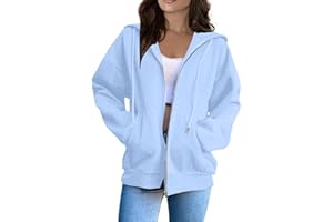 Routefuture Sweat à Capuche pour Femme - Couleur Unie - Sweat a Capuche Femme Zippé Sweat-Shirt à Manches Longues Décontracté Chaude Chic Et Elegant Veste Pas Cher