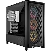 CORSAIR Frame 4000D RS ARGB Mod&uuml;ler Mid-Tower ATX PC Kasası &ndash; Y&uuml;ksek Hava Akışı, 3X &Ouml;nceden Takılmış RS ARGB Fanlar, InfiniRa