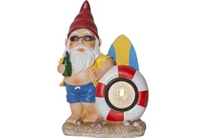 Star LED-Solar-Figur"Gnomy" Zwerg mit Rettungsring, bunt