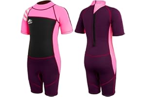 GOGOKIDS Shorty Combinaison de Plongée Enfant, Neoprene 2.5MM Maillot de Bain pour Natation Activités Aquatiques 2-10 Ans