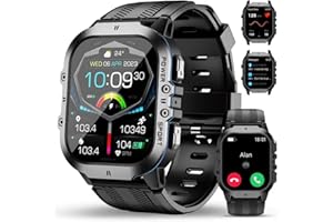 OUKITEL Smartwatch Uomo,1.96" HD Orologio Smartwatch Uomo con Effettua/Risposta Chiamate,120+Modalità Sportive Impermeabile 5ATM, Smart Watch con Monitoraggio del SpO2/Sonno/Contapassi per IOS/Android