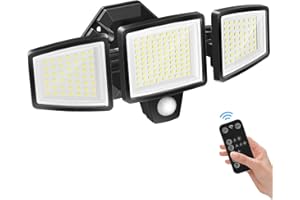 YTKIH LED Strahler mit Bewegungsmelder Außen 1800LM, 5000K Kaltweiß Superhell Aussenlampe mit 5 Leuchtmodi, Scheinwerfer mit Fernbedienung, IP65 Wasserdicht Fluter Flutlicht für Garage, Hof, Garten