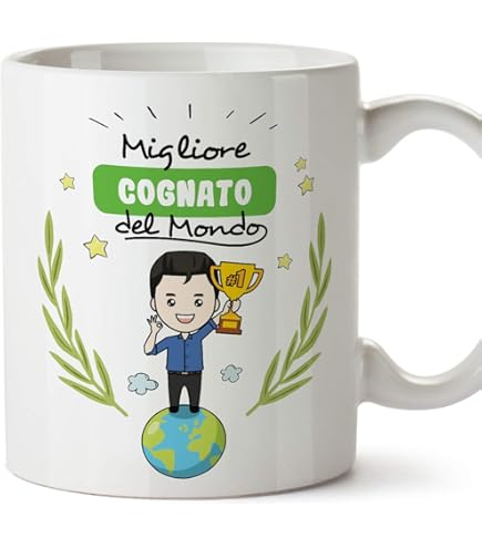 Tazza Personalizzata Cognato In Ricarica - Regalo Compleanno, Natale, Anniversario Per Cognato - 3