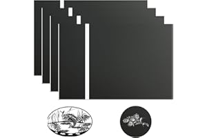 VICTOOL 4 carteles acrílicos negros de 20 x 30 cm para grabado láser, placas de plástico personalizadas a medida para el hogar, oficina, tienda, panel negro con grabado en blanco
