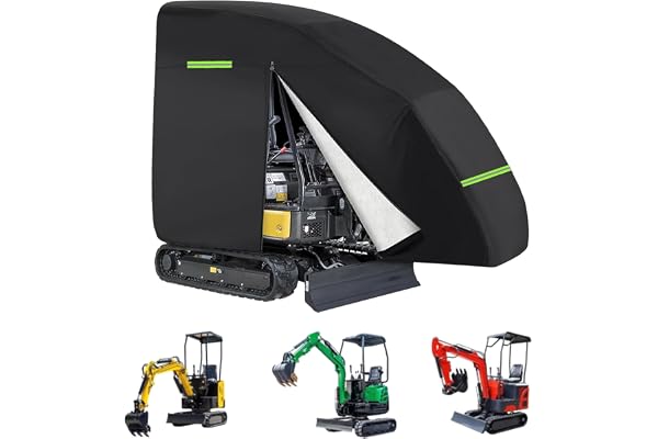 Grävmaskinsskydd, minigrävmaskinsskydd, 420D-skydd för minigrävmaskin 800–1600 kg regn, snö, damm, löv, UV-skydd, vattentät ventilerande grävmaskin, helgarage grävmaskinspresenning