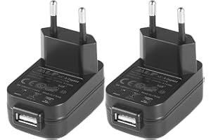 Security-01 Confezione da 2 caricabatterie USB 5 V, 2 A, 10 W, adattatore AC a DC per telecamere IP, tablet, lettori MP3, e-reader, smartphone, utensili elettrici