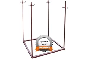 AWOTEX Big Bag Halter 101 x 101 x 140 cm I Einfüllhilfe für Säcke I Metall-Gestell für Asbest I Verschiebbare Aufnahmen & Platzsparender Transport I Baustellen-Zubehör