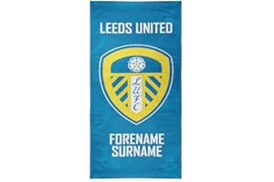 HMKCH Leeds United Personalised Towel - Crest Design - Large