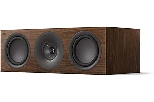 KEF Q6 Meta Altavoz Central/LCR pasivo HiFi, Nogal | Música | Televisión y Home Cinema | Gaming | Caja Cerrada tridireccional | Transductor Uni-Q de 10 cm con Mat | Dos LF de 16,5 cm