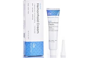 Recuren Plus Hemorrhoids Treatment Hemorrhoid & Fissure Cream Fast Acting Hemorrhoid Cream and Healing Formula for Itching Swelling Bleeding Burning and Maximum Pain Relief 30g,1pack