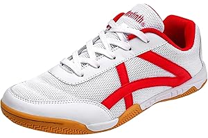 ZHENSI Scarpe da Ping Pong da Uomo Sneaker da Interno Scarpe in Rete Leggera con Fondo Morbido